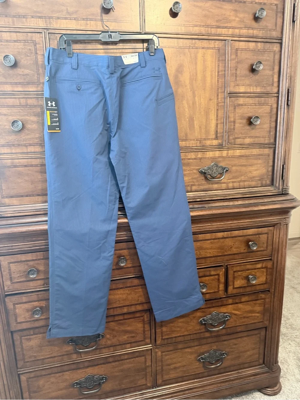 Under Armour Blue Pinstripe UPF 50 Golf Pants